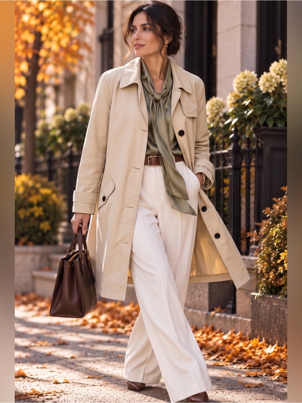 LANDS' END Classic Trench Coat Jacket
